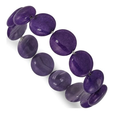 Purple Quartz Beaded Stretch Bracelet for Women