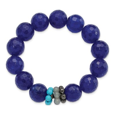 Hematite Agate Quartz Stretch Bracelet – view 2