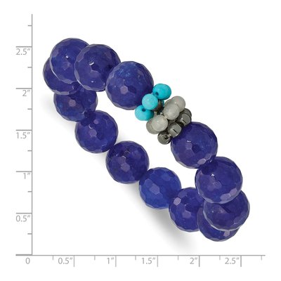 Hematite Agate Quartz Stretch Bracelet – view 3