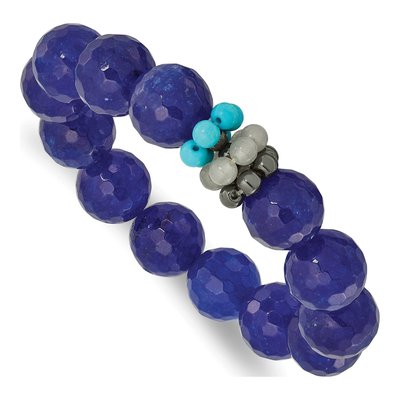 Hematite Agate Quartz Stretch Bracelet