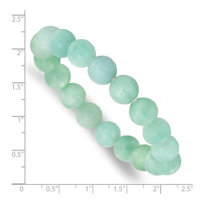 Amazonite 10mm Beaded Stretch Bracelet – view 3