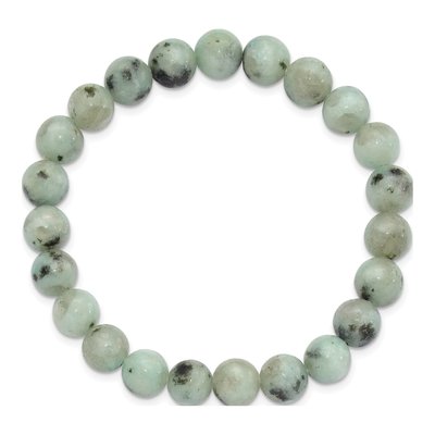 Kiwi Jasper 8.5mm Beaded Stretch Bracelet – view 2