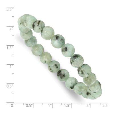 Kiwi Jasper 8.5mm Beaded Stretch Bracelet – view 3