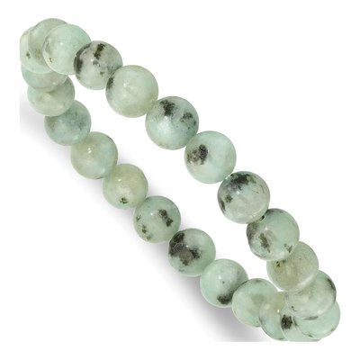 Kiwi Jasper 8.5mm Beaded Stretch Bracelet