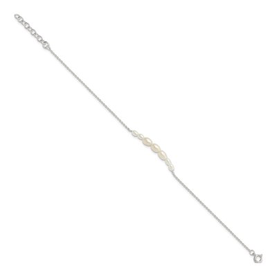 Sterling Silver Freshwater Cultured Pearl E-Coated Bracelet – view 2