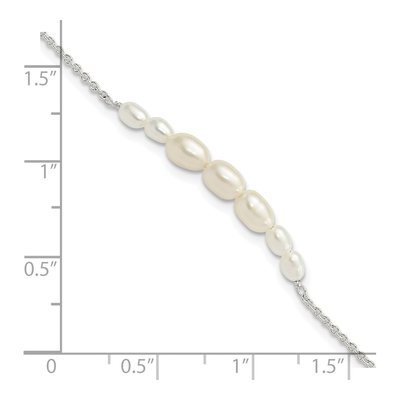 Sterling Silver Freshwater Cultured Pearl E-Coated Bracelet – view 5