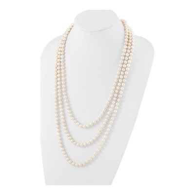 76in Freshwater Pearl Slip-On Necklace, 7-8mm – view 2