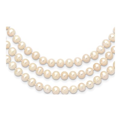 76in Freshwater Pearl Slip-On Necklace, 7-8mm