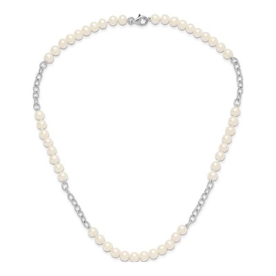 Sterling Silver Freshwater Pearl Necklace & Earring Set – view 5