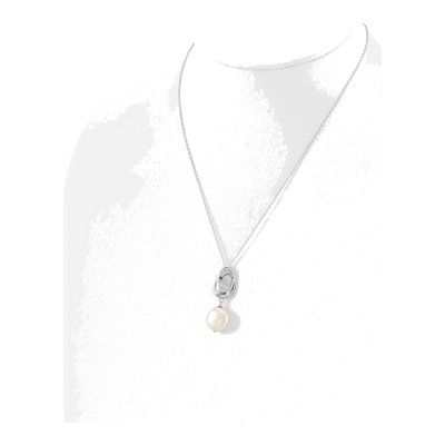 Sterling Silver Freshwater Pearl Necklace & Earring Set – view 3