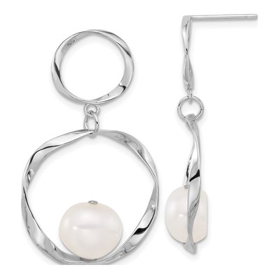 Sterling Silver Freshwater Pearl Necklace & Earring Set – view 2