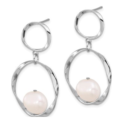 Sterling Silver Freshwater Pearl Necklace & Earring Set – view 3