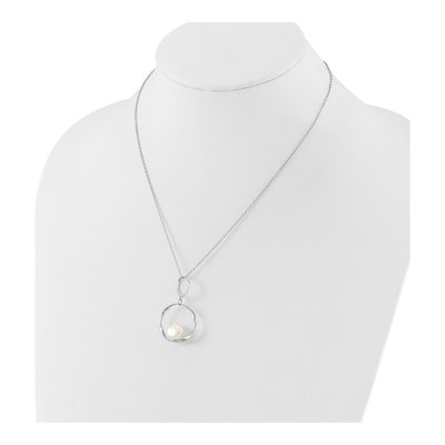 Sterling Silver Freshwater Pearl Necklace & Earring Set – view 4
