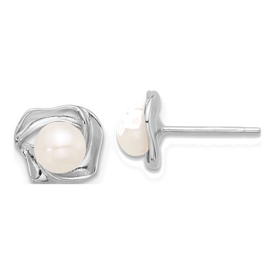 Sterling Silver Freshwater Pearl Necklace & Earring Set – view 2