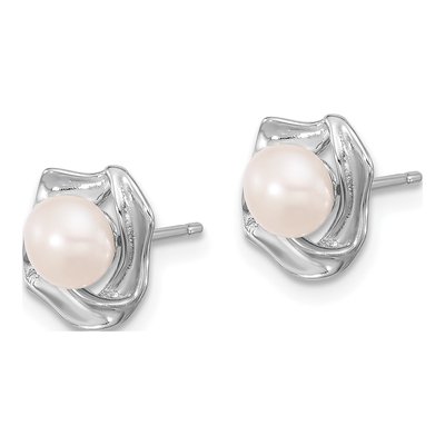 Sterling Silver Freshwater Pearl Necklace & Earring Set – view 3