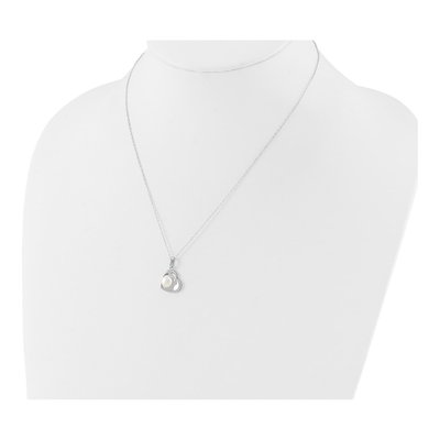 Sterling Silver Freshwater Pearl Necklace & Earring Set – view 4