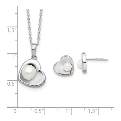Sterling Silver Freshwater Pearl Necklace & Earring Set – view 6