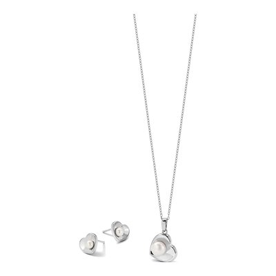 Sterling Silver Freshwater Pearl Necklace & Earring Set – view 7