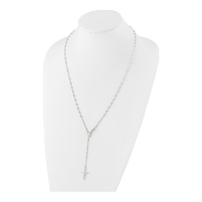 Sterling Silver Rosary Necklace – view 3