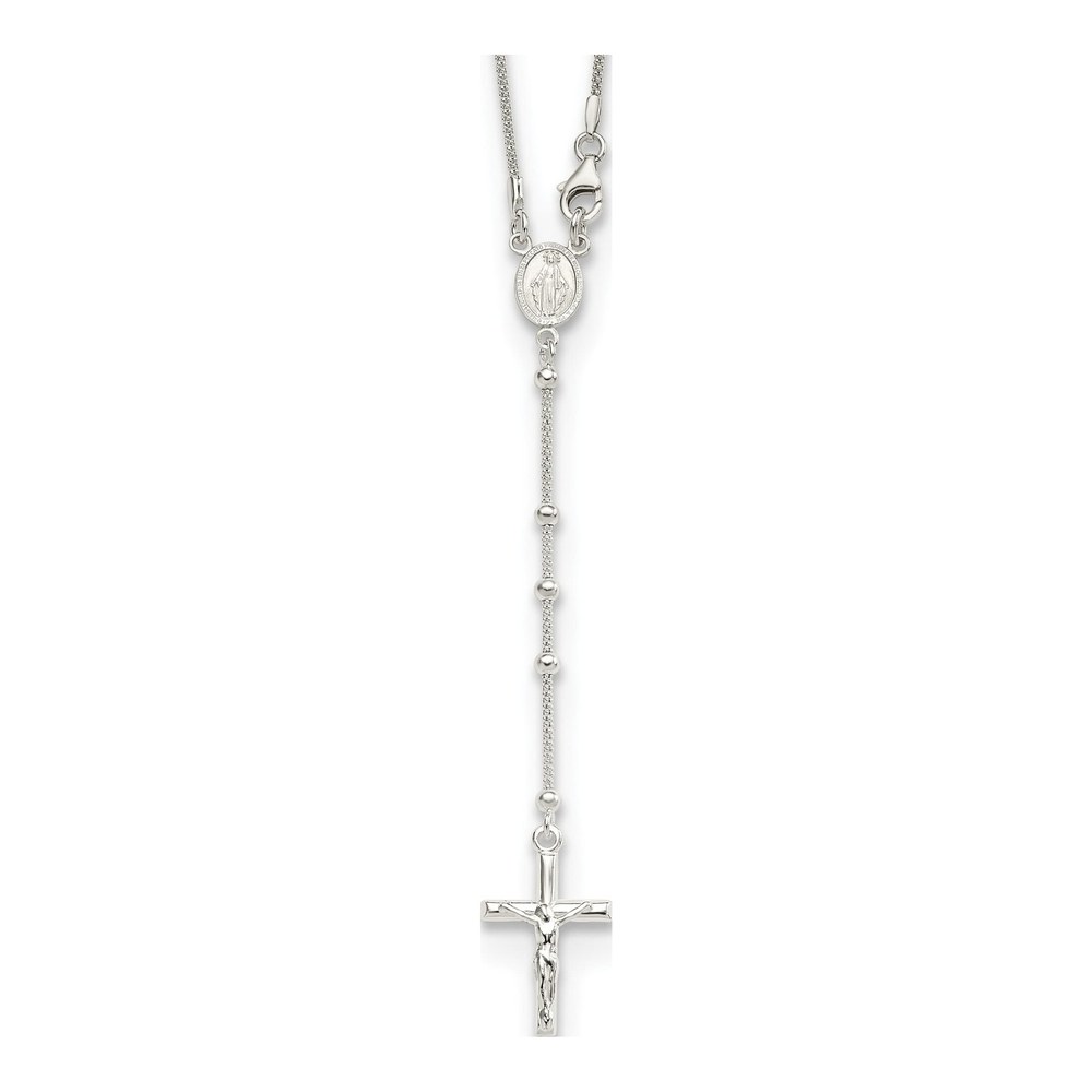 Sterling Silver Rosary Necklace