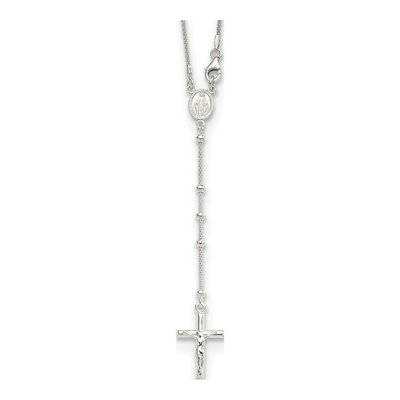 Sterling Silver Rosary Necklace