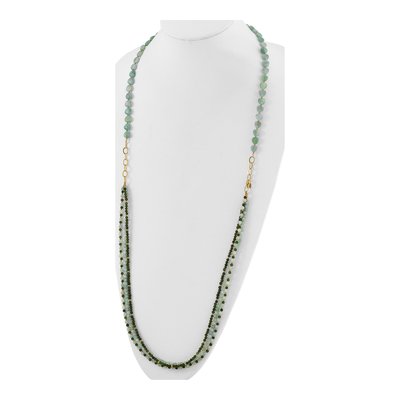 Gold-Plated Sterling Silver Amazonite Necklace – view 2