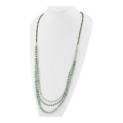 Gold-Plated Sterling Silver Amazonite Necklace – view 3