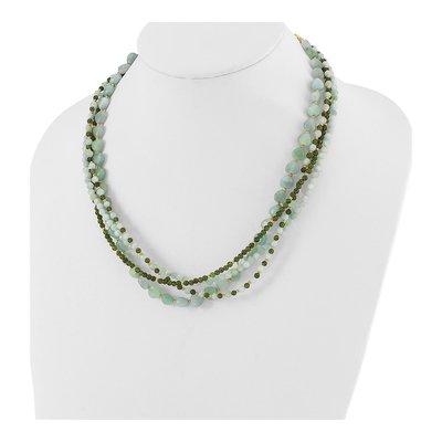 Gold-Plated Sterling Silver Amazonite Necklace – view 4