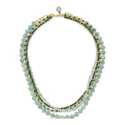 Gold-Plated Sterling Silver Amazonite Necklace – view 5