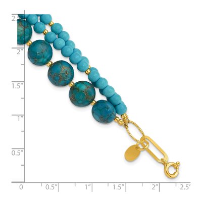 Gold-Plated Sterling Silver Turquoise Zircon Bracelet – view 6
