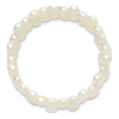 Sterling Silver Freshwater Cultured Pearl Wrap Bracelet – view 2