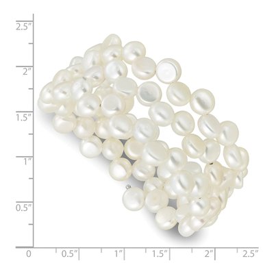 Sterling Silver Freshwater Cultured Pearl Wrap Bracelet – view 3