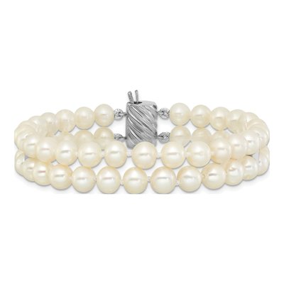 Sterling Silver Freshwater Cultured Pearl 2-Strand Bracelet – view 3