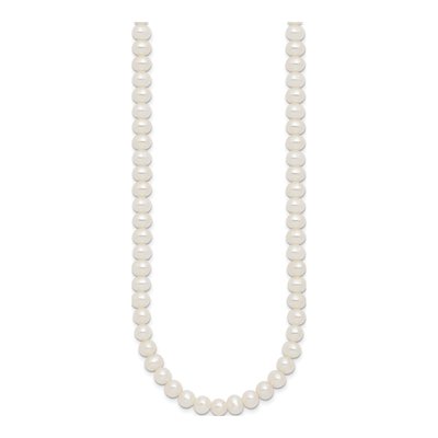 Sterling Silver Freshwater Cultured Pearl Choker Necklace – view 2