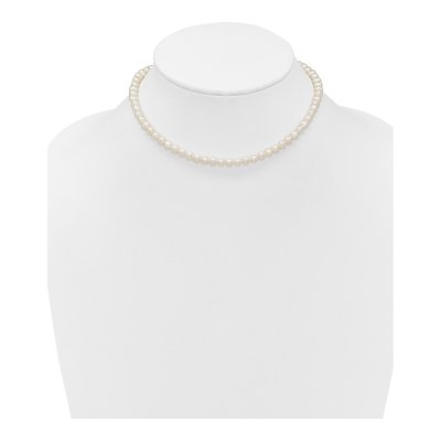 Sterling Silver Freshwater Cultured Pearl Choker Necklace – view 3