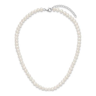Sterling Silver Freshwater Cultured Pearl Choker Necklace – view 4