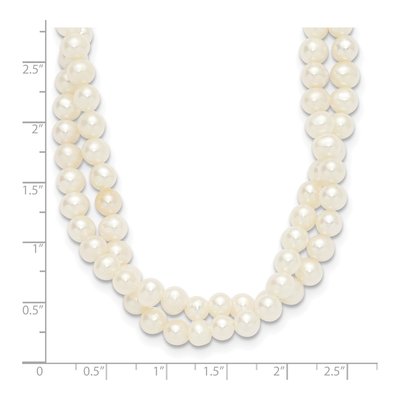Sterling Silver Freshwater Cultured Pearl 2-Strand Choker Necklace – view 6