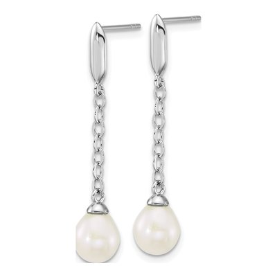 Sterling Silver Freshwater Pearl Necklace & Earring Set – view 3