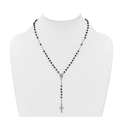 Sterling Silver Crystal Rosary Necklace – view 4