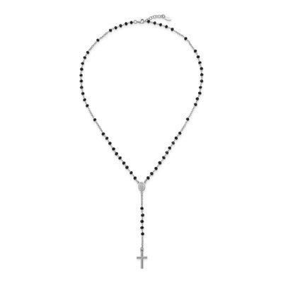 Sterling Silver Crystal Rosary Necklace – view 5