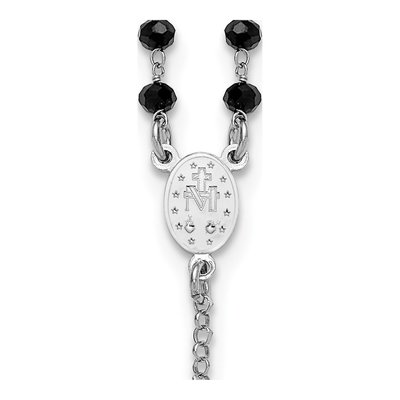 Sterling Silver Crystal Rosary Necklace – view 6