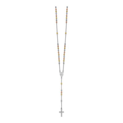 Sterling Silver Rosary Necklace – view 3