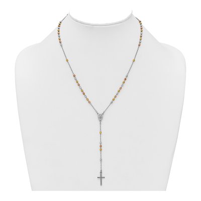 Sterling Silver Rosary Necklace – view 4