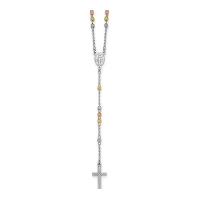 Sterling Silver Rosary Necklace