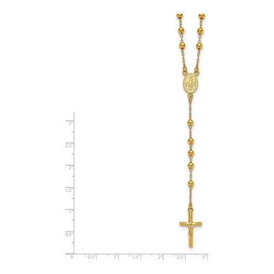 Gold-Plated Sterling Silver Beaded Rosary Necklace – view 7