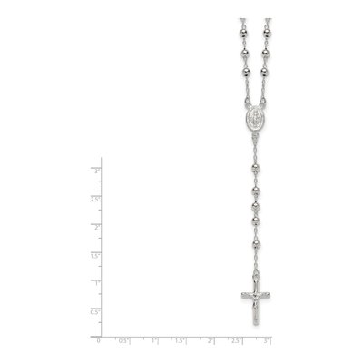 Sterling Silver Beaded Rosary Necklace – view 7