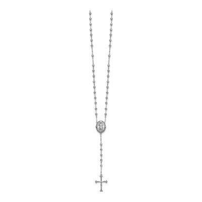 Sterling Silver CZ Rosary Necklace – view 3