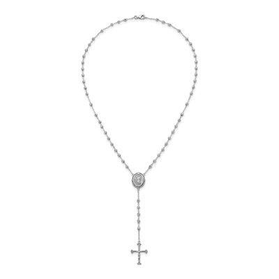 Sterling Silver CZ Rosary Necklace – view 5