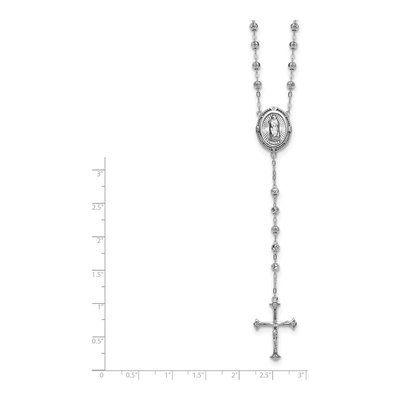 Sterling Silver CZ Rosary Necklace – view 6