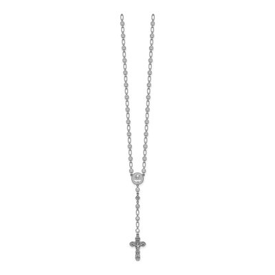 Sterling Silver CZ Rosary Necklace – view 3